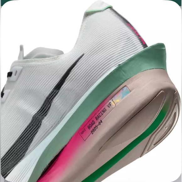 Nike ZoomX 🔥 Vaporfly Next% 4 White Pink Green Running Shoes HF6414-101 14 NEW - Picture 6 of 9